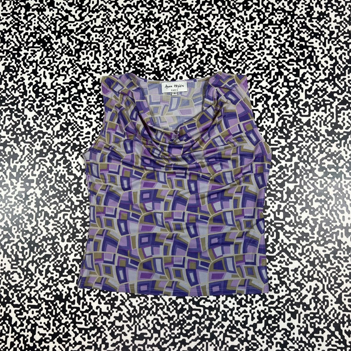 Japanese Brand Vintage Y2K Anna Heylen Paris Retro Abstract Style Tank Top Size M / US 6-8 / IT 42-44 - 3 Thumbnail