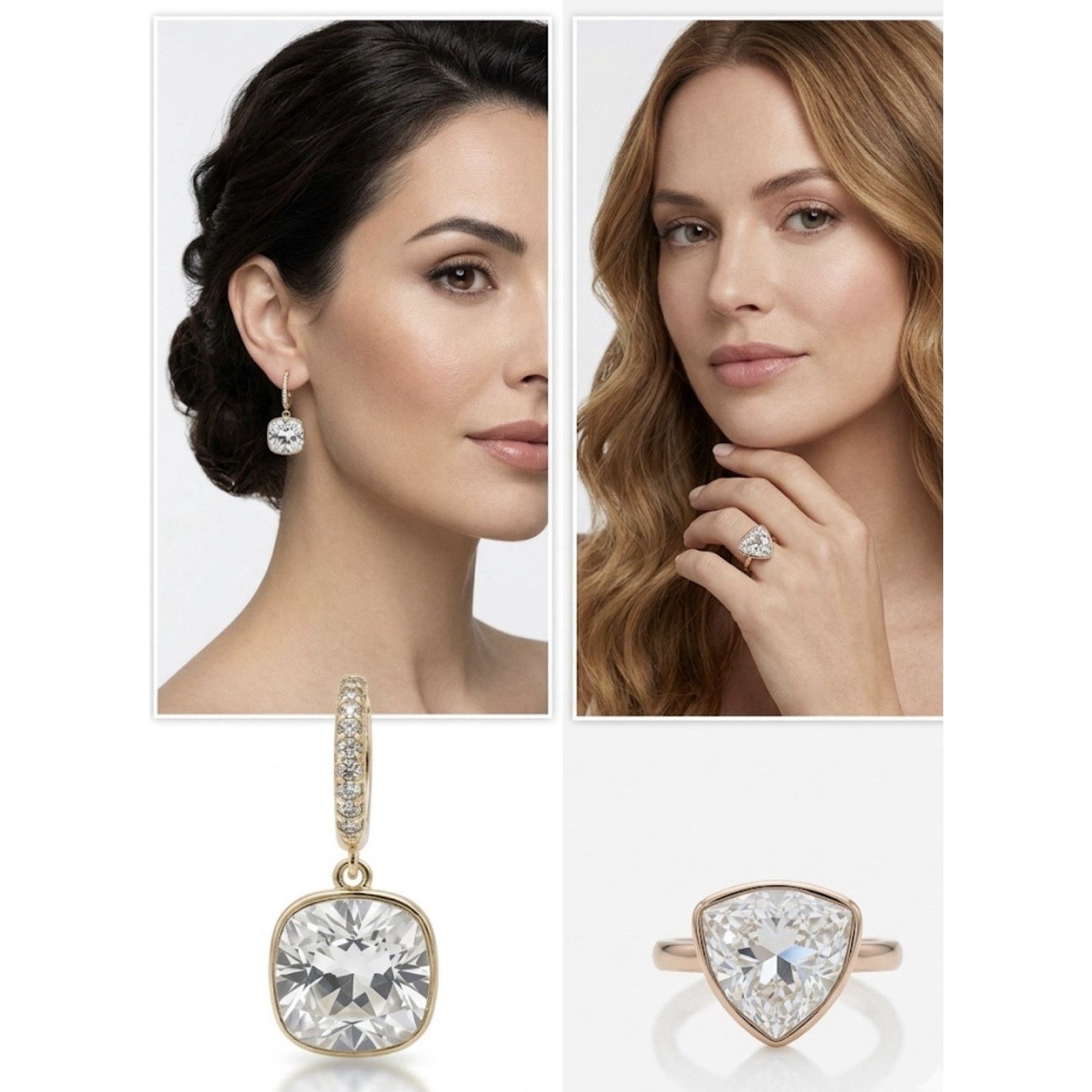 Other Women’s Swarovski Earrings and Ring Set Size 7.5 Size ONE SIZE - 4 Thumbnail