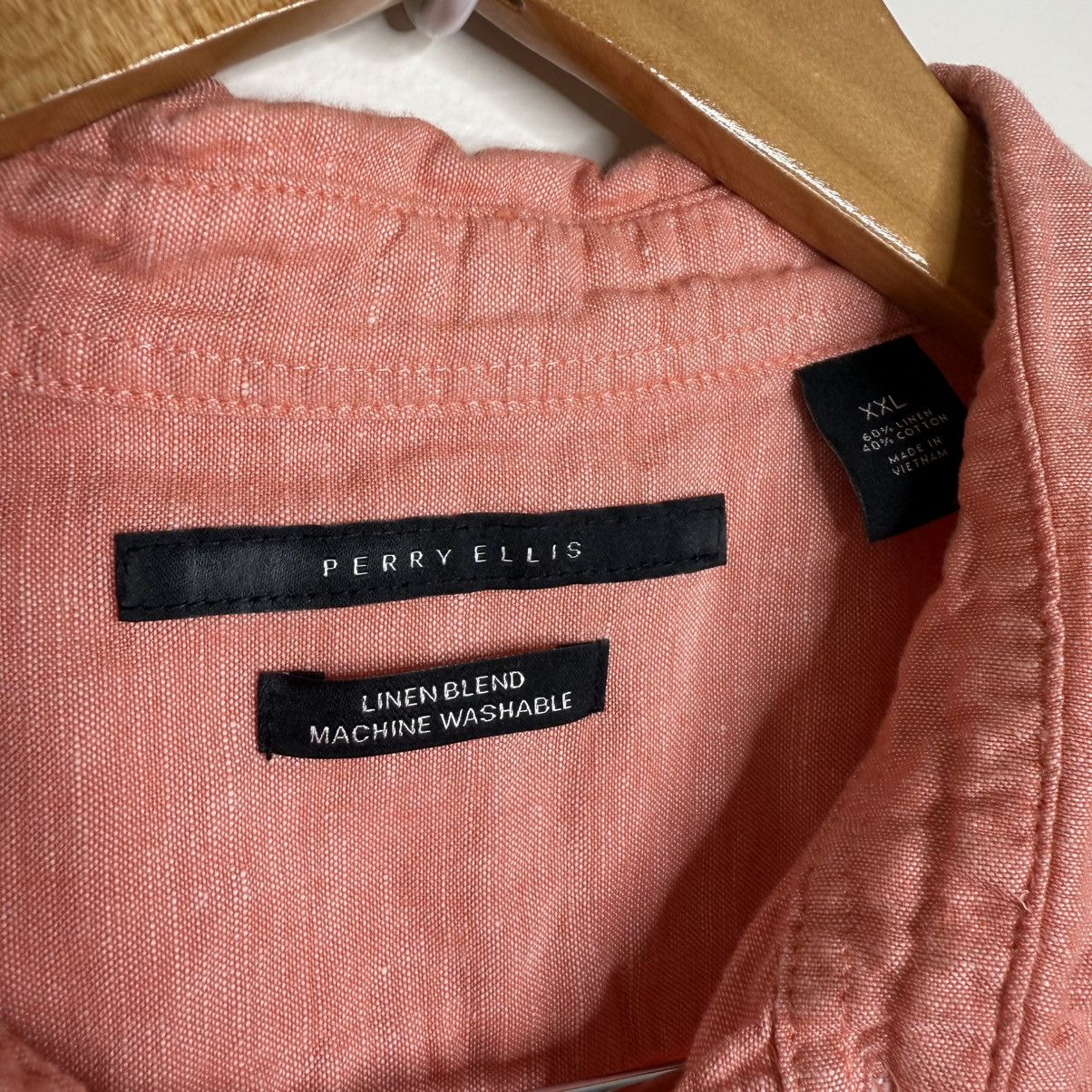 Perry Ellis Perry Ellis Linen Blend Button Down Shirt Men’s Size XXL Size US XXL / EU 58 / 5 - 2 Thumbnail