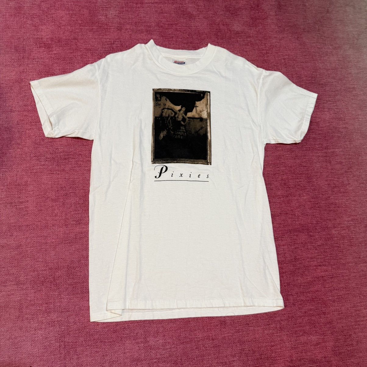 Vintage Vintage 1997 Pixies Surfer Rosa Album Cover White T Shirt Size US M / EU 48-50 / 2 - 2 Thumbnail