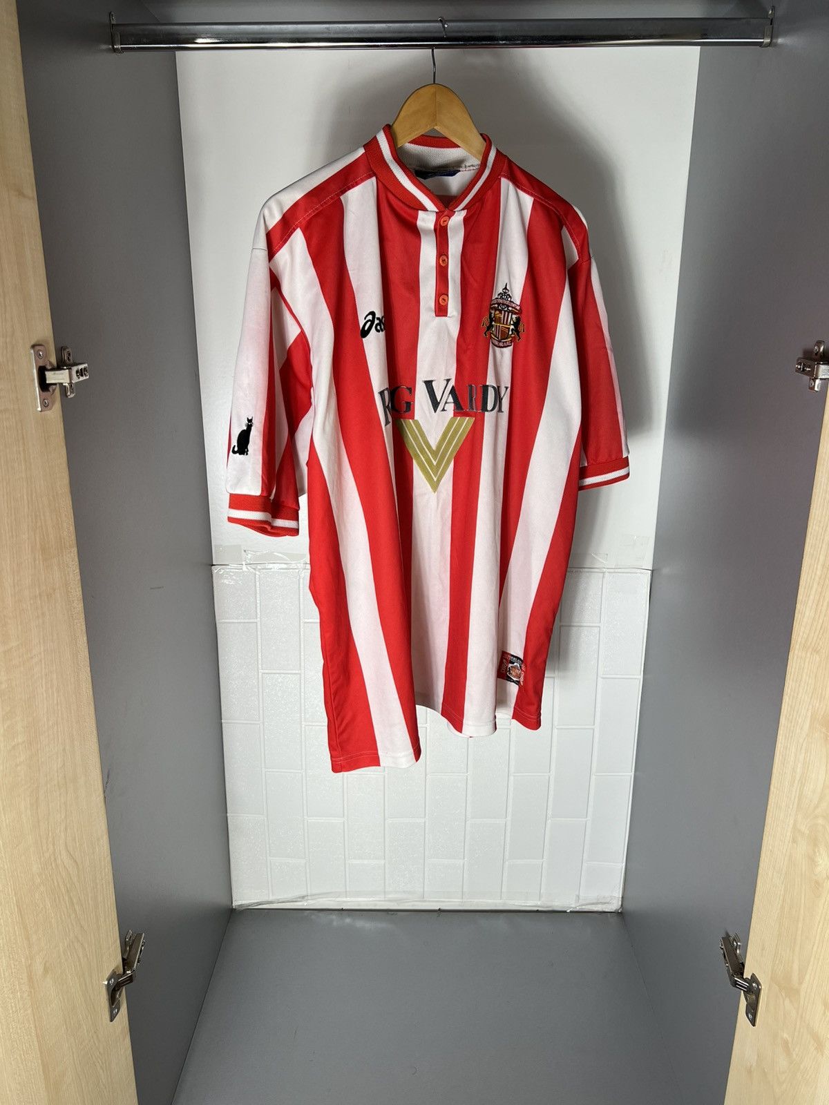 Asics VINTAGE ASICS FC SUNDERLAND ENGLAND SOCCER JERSEY RETRO 90s Size US XXL / EU 58 / 5 - 3 Thumbnail