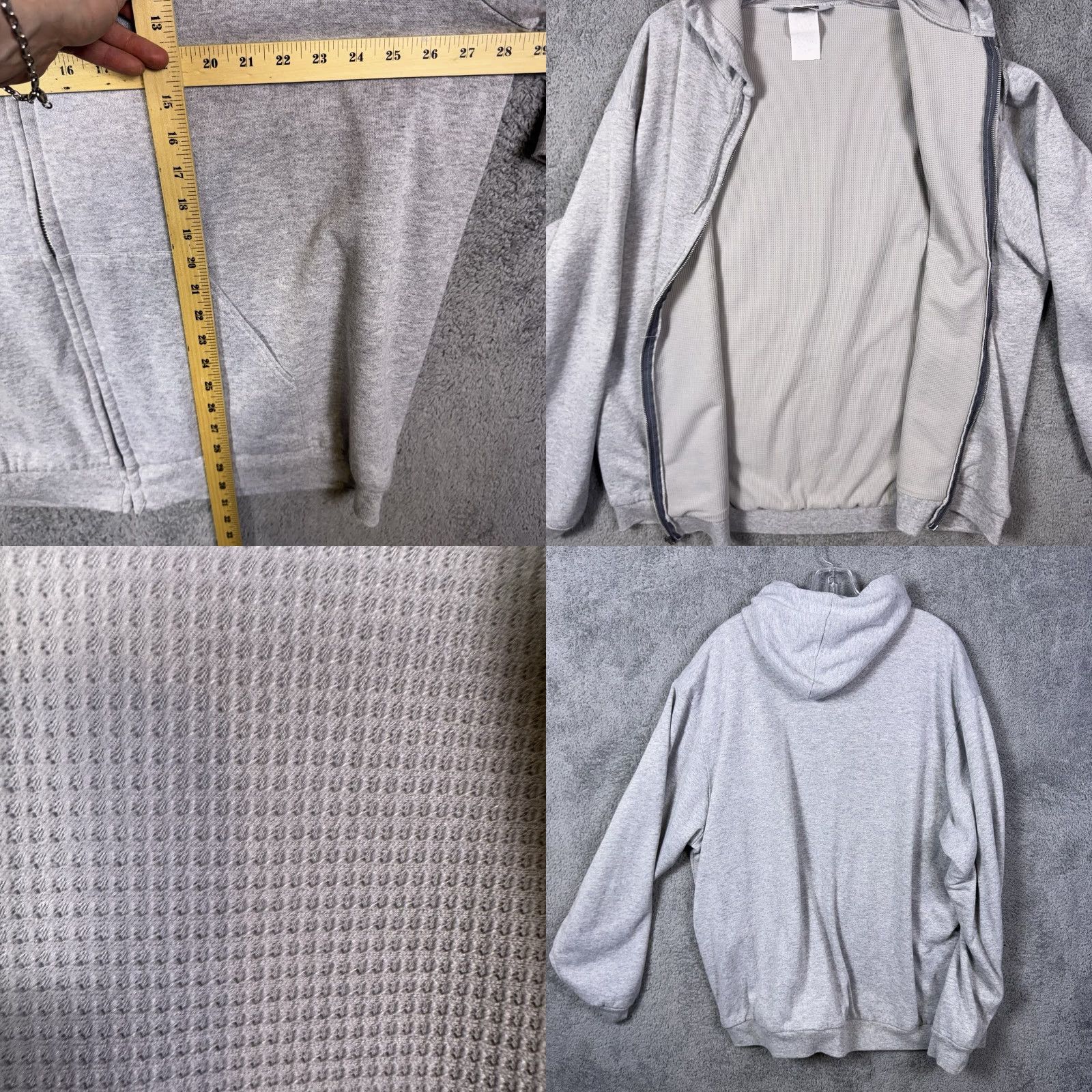 Carhartt VINTAGE Muleskins Hoodie Men 3XL XX XL Full Zip Thermal Waffle Sweatshirt Carhartt Size US XXL / EU 58 / 5 - 8 Thumbnail
