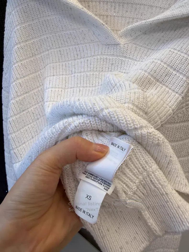 Brunello Cucinelli Brunello Cucinelli Sequined Sweater Polo Shirt Size XS / US 0-2 / IT 36-38 - 5 Thumbnail