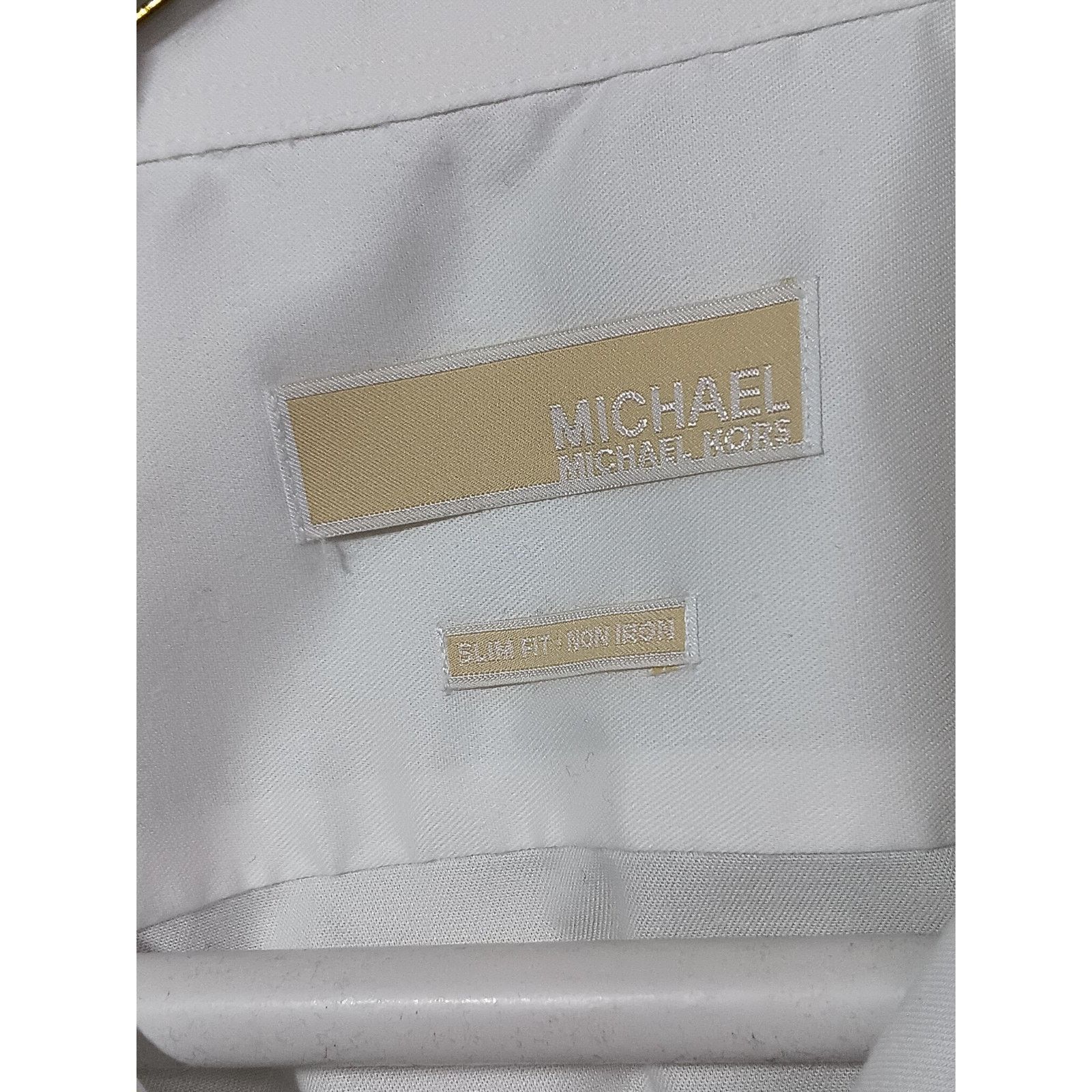Michael Kors Michael Kors Men’s White Dress Shirt Size 16 24/25 Slim Fit Size US L / EU 52-54 / 3 - 3 Thumbnail