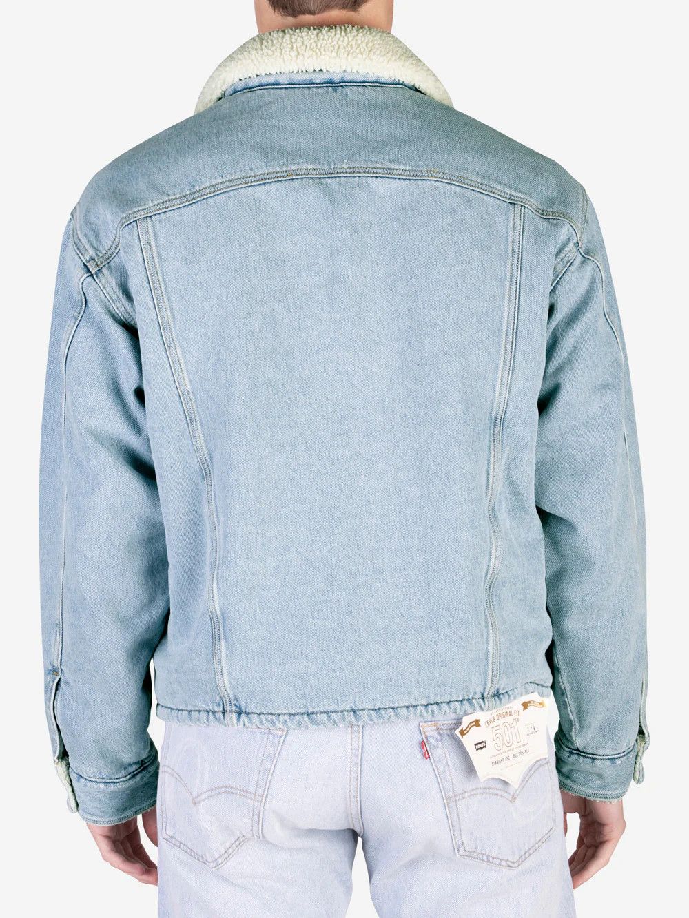 ERL × Levi's o1mle0724 Sherpa Trucker Jacket in Blue Size US XL / EU 56 / 4 - 5 Thumbnail