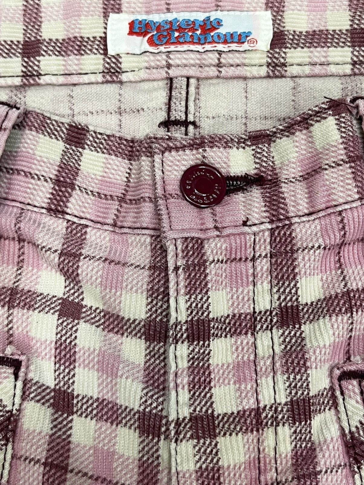 Hysteric Glamour Vintage Hysteric Glamour Pink Check Bush Pocket Shorts Size 28" / US 6 / IT 42 - 5 Thumbnail