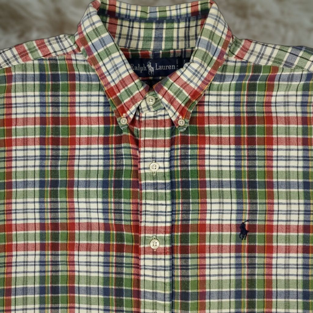 Ralph Lauren Ralph Lauren Shirt Mens XL Green Plaid Flannel Button-Down Pony Size US XL / EU 56 / 4 - 1 Thumbnail