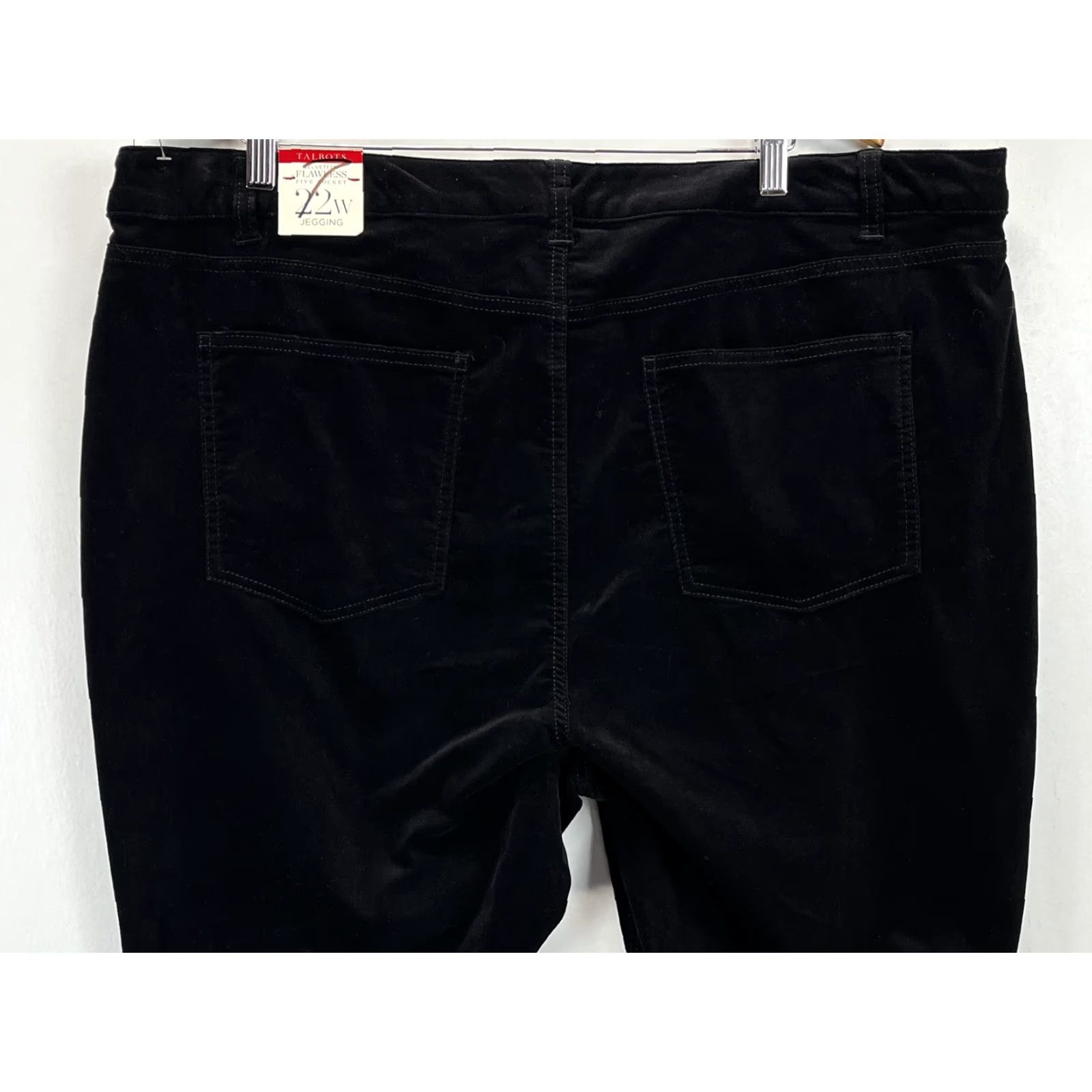 Talbots Talbots Flawless Velveteen 5 Pocket Jegging Pants 22W Plus Black Womens NEW! Pockets Cotton Blend Jeans Style Skinny Plus 22W Women Pants Size 40" / US 18 - 4 Thumbnail