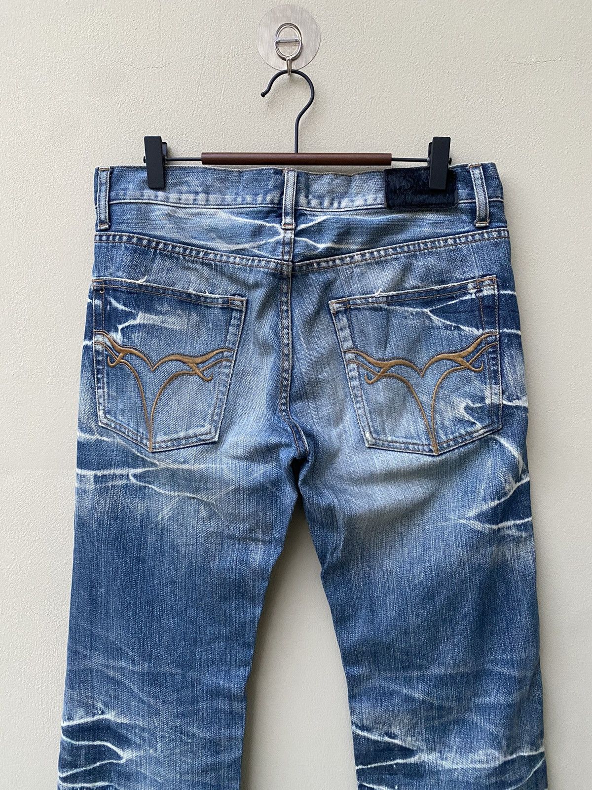 Japanese Brand RARE JACK ROSE NICE DESIGN DISTRESSED JEANS Size US 31 - 5 Thumbnail