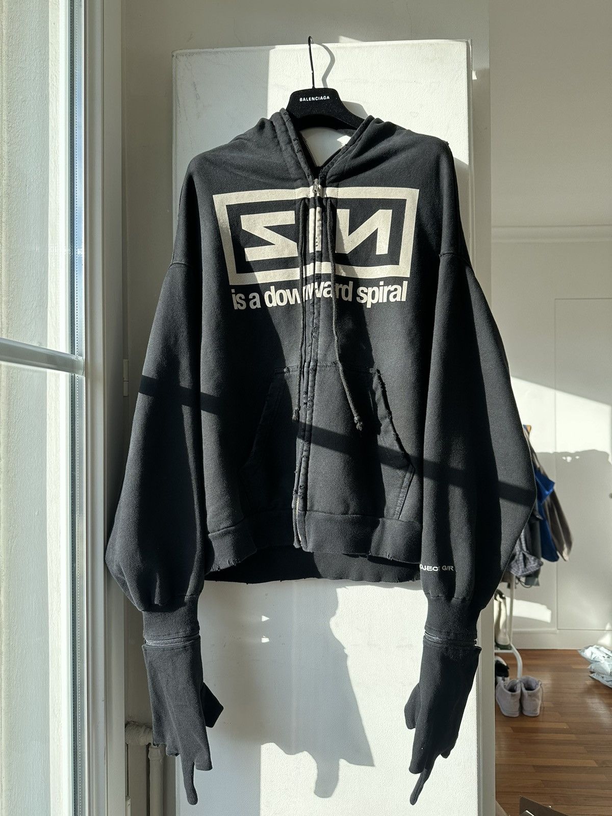 image of Avant Garde Project G/r Zygon Zip Hoodie in Black, Men's (Size Large)