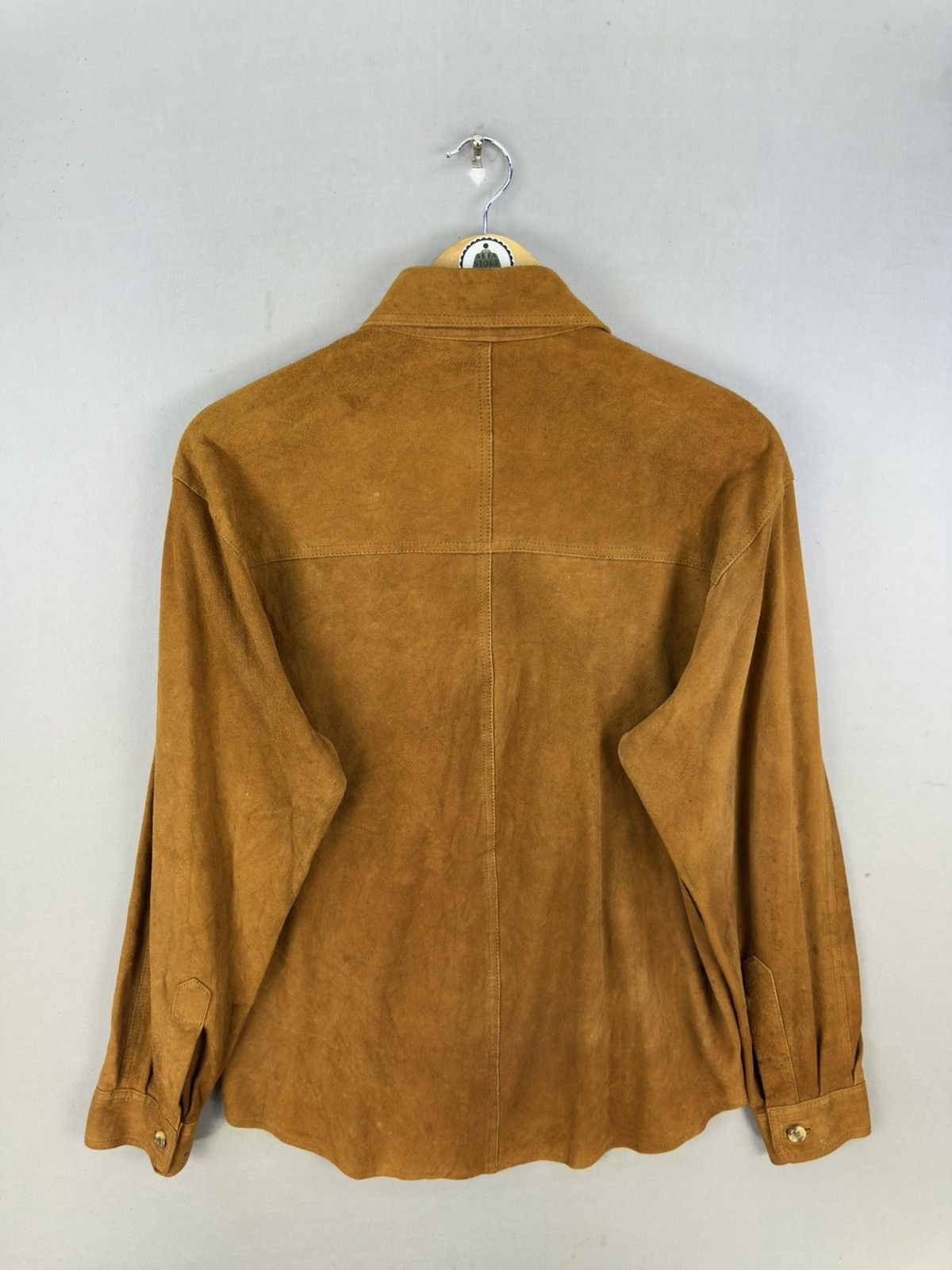 Japanese Brand Enzo Rossi Milano Flannel Shirt Lamb Skin Leather Jacket Size US M / EU 48-50 / 2 - 4 Thumbnail