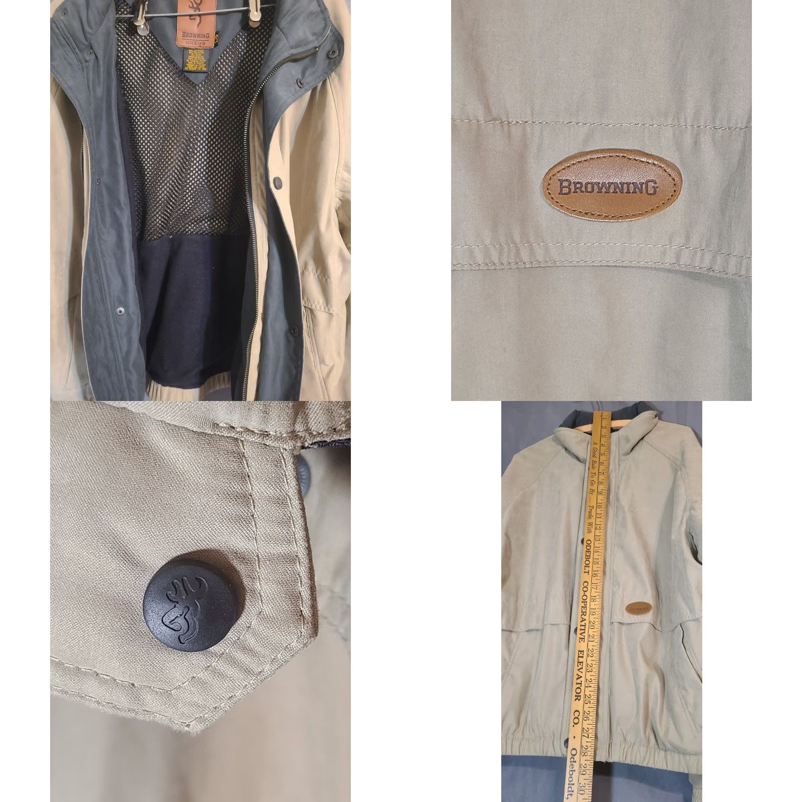 Vintage Browning Firearms vented Casual full zip Bomber Jacket Men's sz Large poly/nylon Jacket Mens Regular Size L Brown Vintage Size US L / EU 52-54 / 3 - 8 Thumbnail