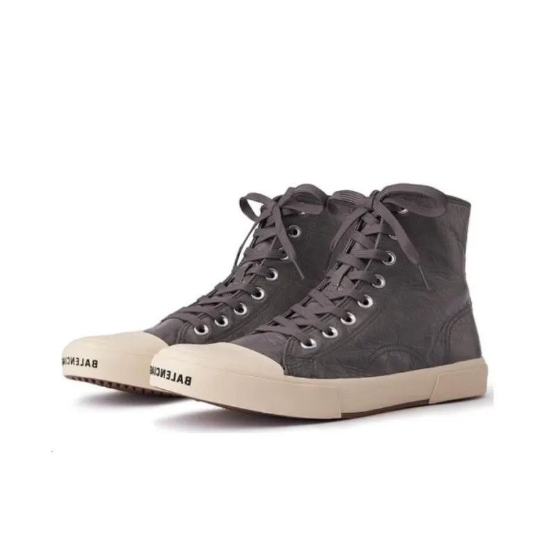 Balenciaga o1mt1gz1024 Paris Arena High Top Sneakers in Chocolate Size US 6 / EU 39 - 3 Thumbnail