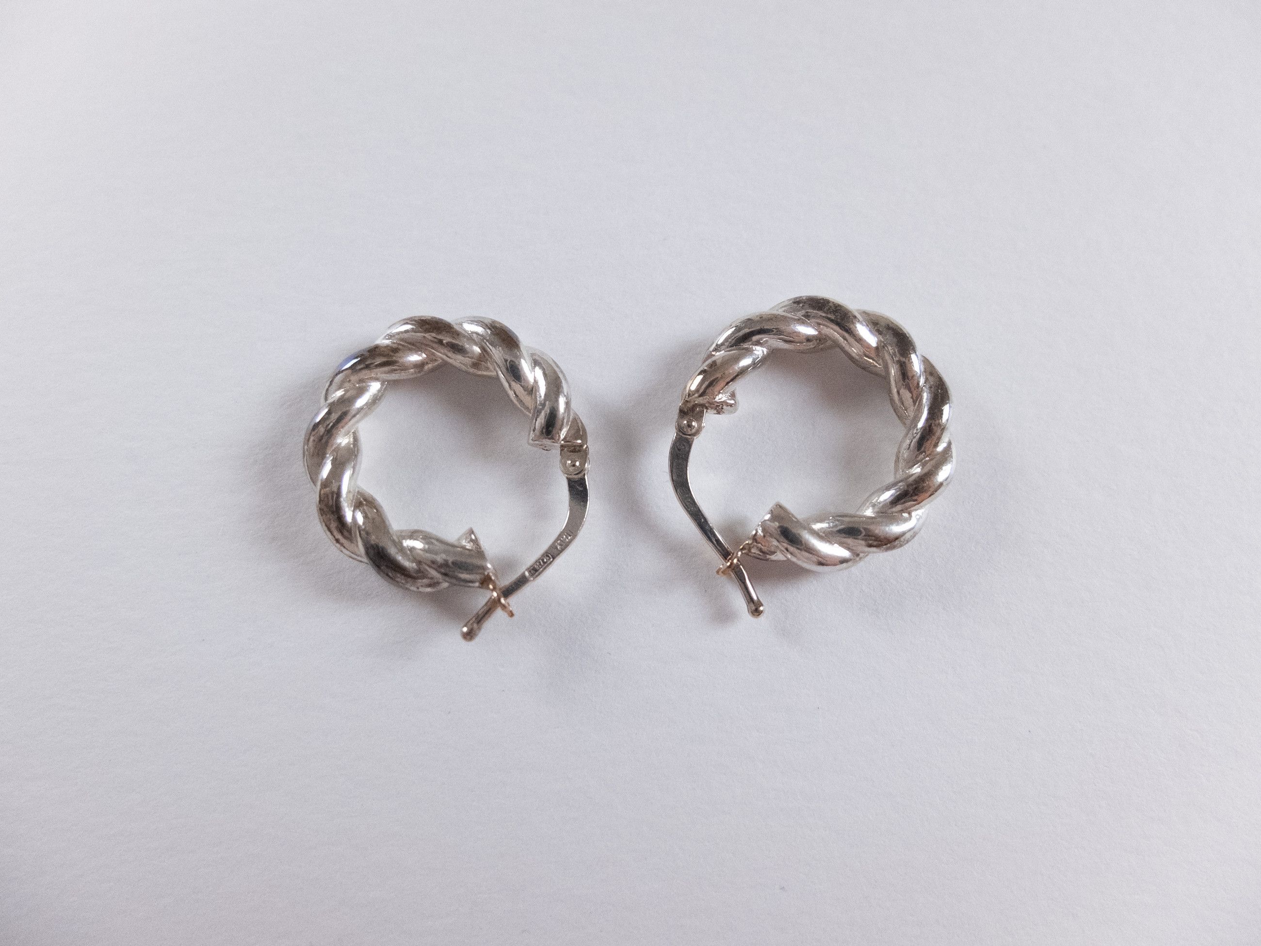 Bottega Veneta BOTTEGA VENETA Twist Sterling silver hoop earrings q Size ONE SIZE - 1 Thumbnail