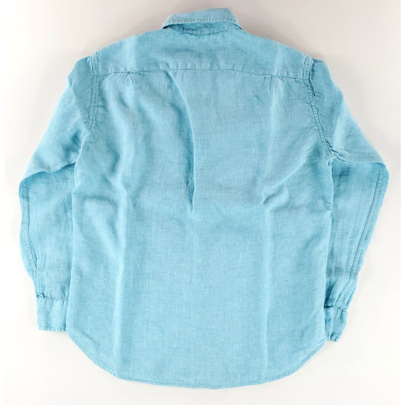 J.Crew J.CREW Slim Button Down Shirt Long Sleeve 100% Linen Light Blue Mens L Blue Shirt Mens Long Sleeve Slim Button-Down Linen 100% Linen SV Size US L / EU 52-54 / 3 - 3 Thumbnail