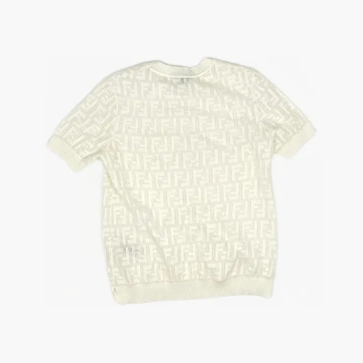 Fendi Fendi White Cotton Short Sleeve T-Shirt -2507 Size M / US 6-8 / IT 42-44 - 3 Thumbnail