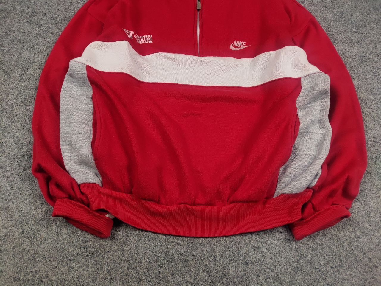 Nike Vintage 80's NIke Oregon USA TST Red Pullover Zip Sweatshirt Size US L / EU 52-54 / 3 - 5 Thumbnail