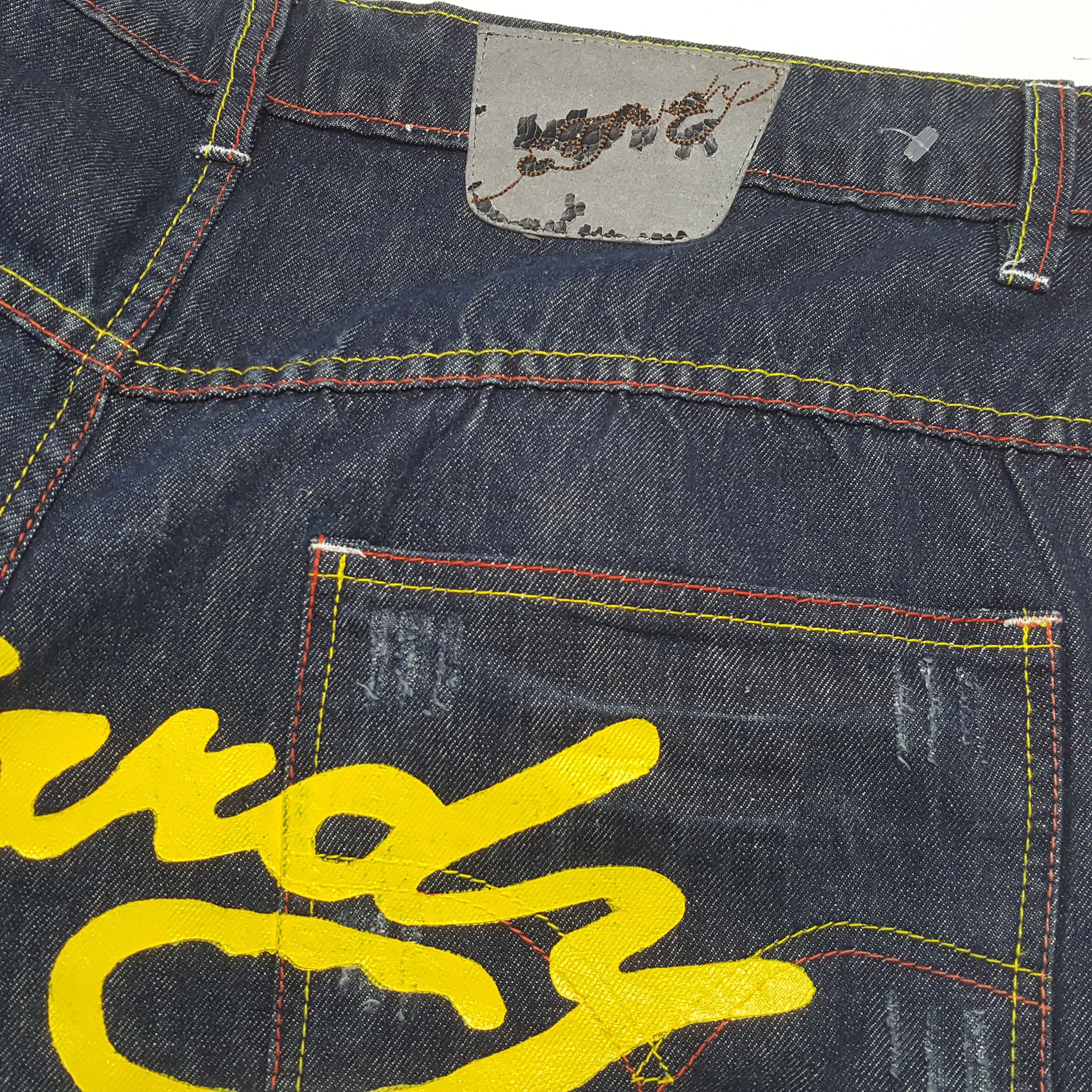 Christian Audigier × Ed Hardy × Vintage ED HARDY Fashion Designer Brand Custom Art Jeans Size US 43 - 14 Thumbnail