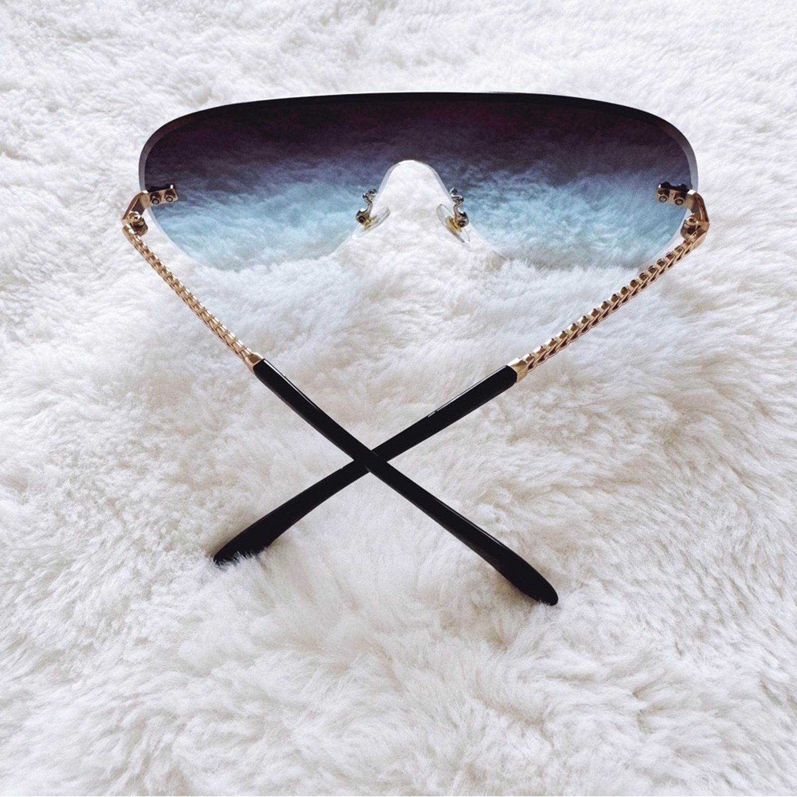 Other Jasmine Clear Blue Sleek Single-Lens Sunglasses Size ONE SIZE - 11 Thumbnail