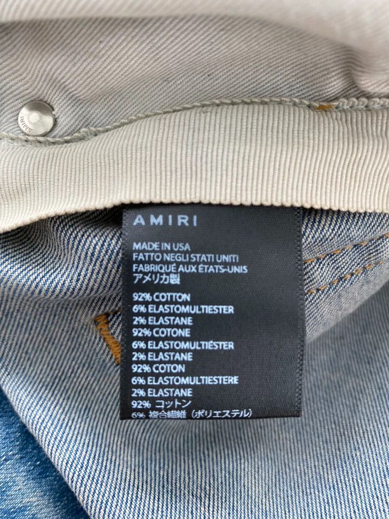 Amiri Amiri Washed Blue and Pink Camo Flower Leather and Patchwo Size US 38 / EU 54 - 4 Thumbnail