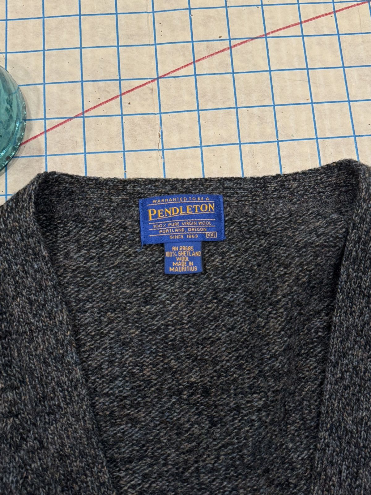 Pendleton Pendleton Shetland Wool Cardigan Dark Blue Mens Size XXL Size US XXL / EU 58 / 5 - 3 Thumbnail
