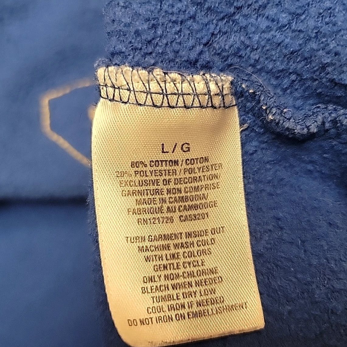Abercrombie & Fitch VTG Aeropostale Hoodie L Blue Fleece Pullover Cropped 90s USA Logo Sweatshirt Men L Size US L / EU 52-54 / 3 - 7 Thumbnail