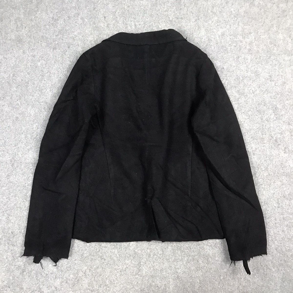 Yohji Yamamoto YOHJI YAMAMOTO BLACK WOOL COAT JACKET Size S / US 4 / IT 40 - 7 Thumbnail