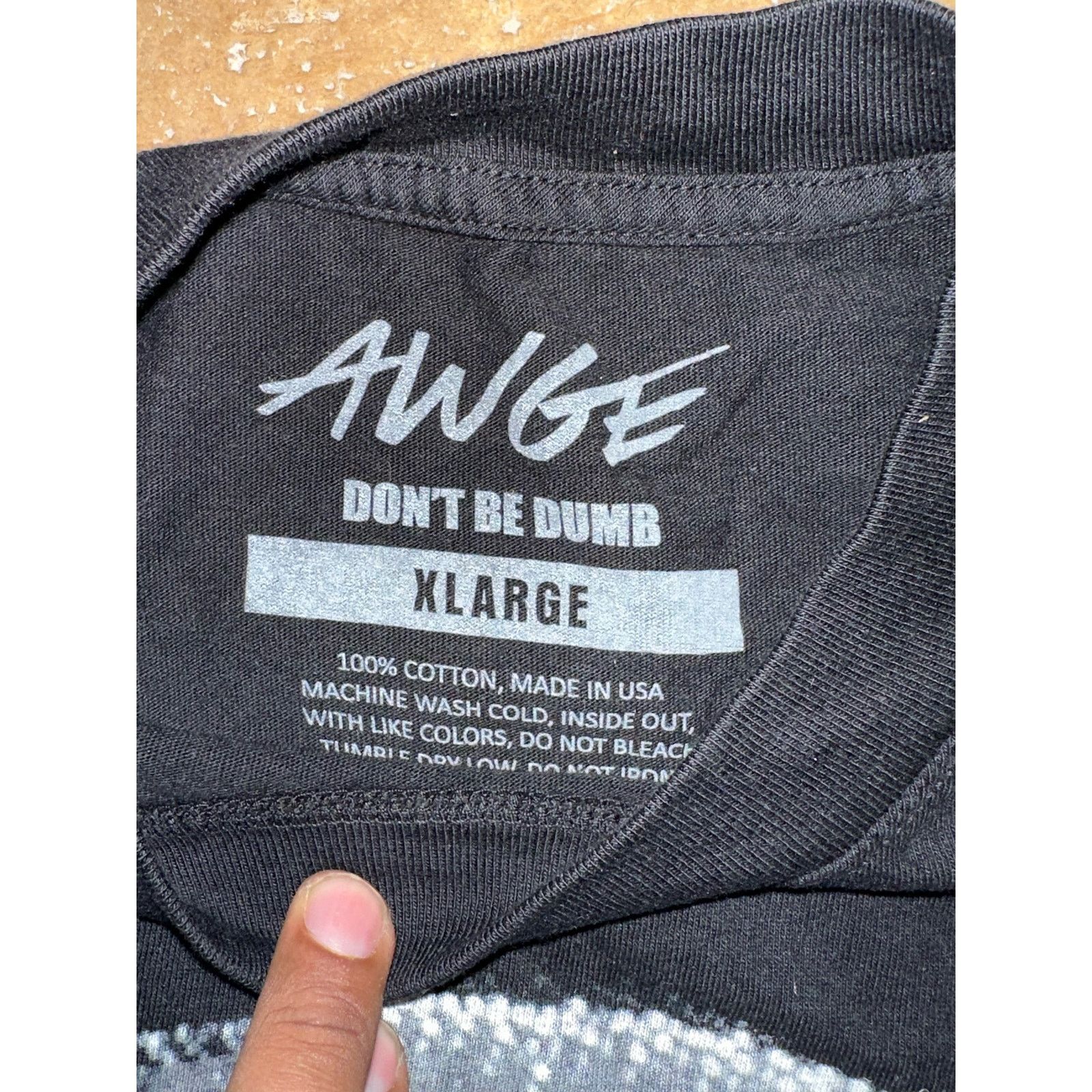 Asap Rocky ASAP Rocky x AWGE Don't Be Dumb Shirt Rare HTF