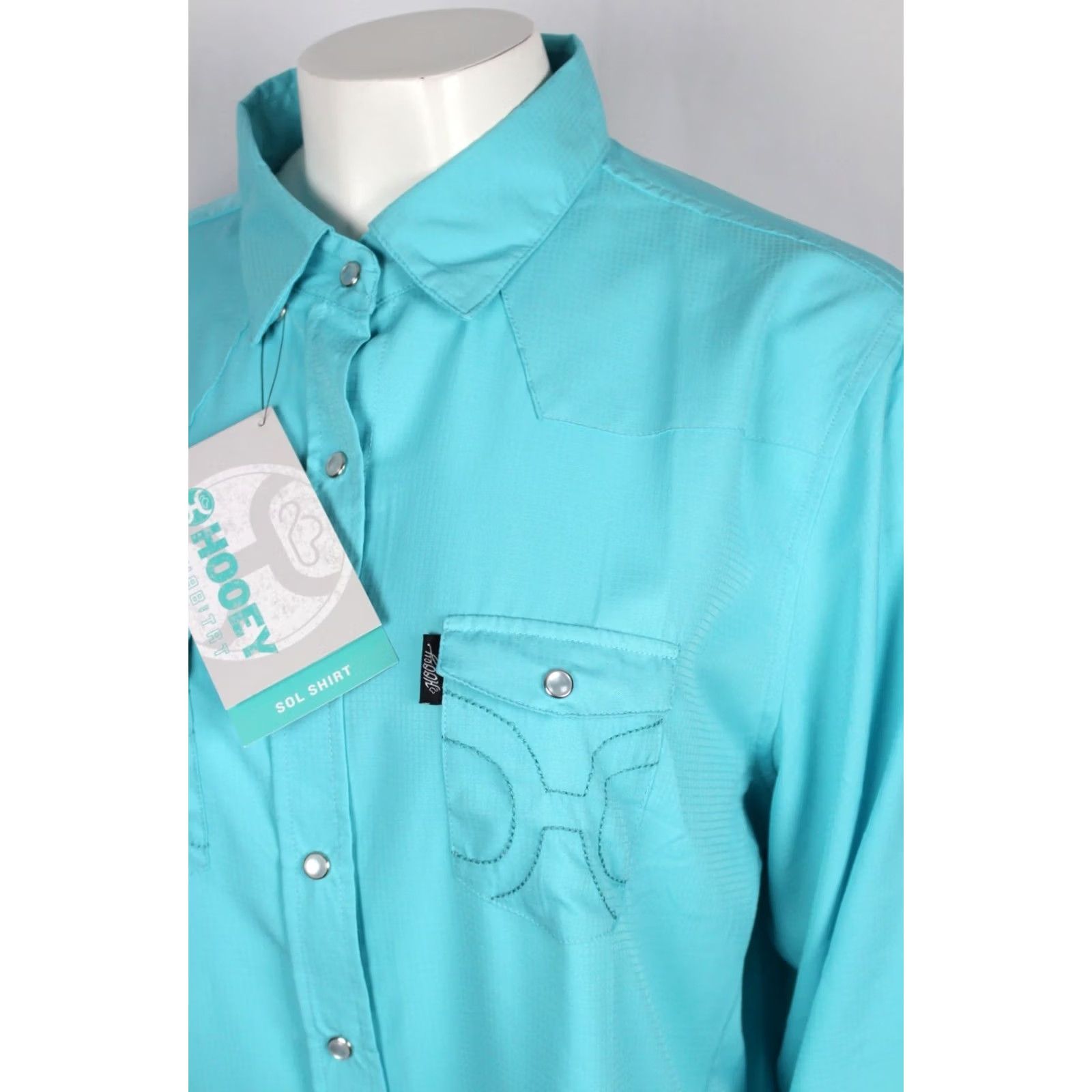 Vintage Hooey Habitat Women's Snap Button Western Shirt Long Sleeve XXL Blue Curaco Size XXL / US 16-18 / IT 52-54 - 4 Thumbnail
