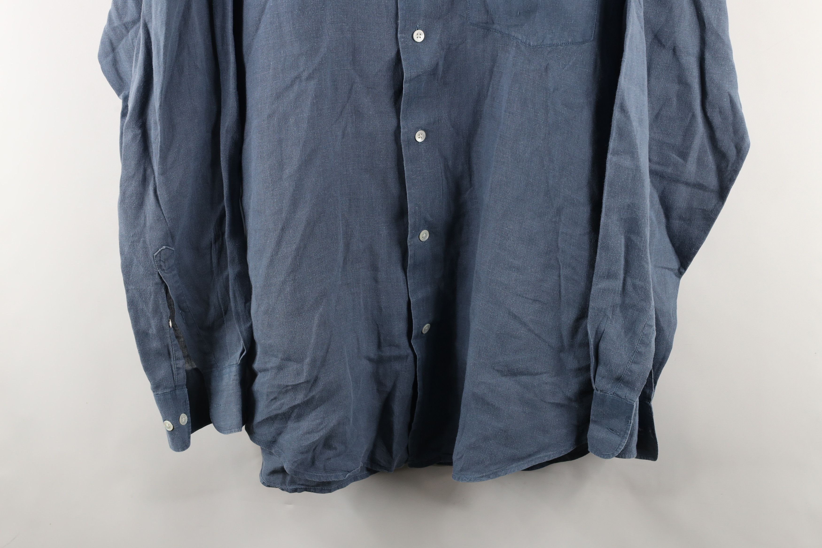 Vintage Vintage 80s 90s Banana Republic Linen Collared Button Shirt Size US L / EU 52-54 / 3 - 3 Thumbnail