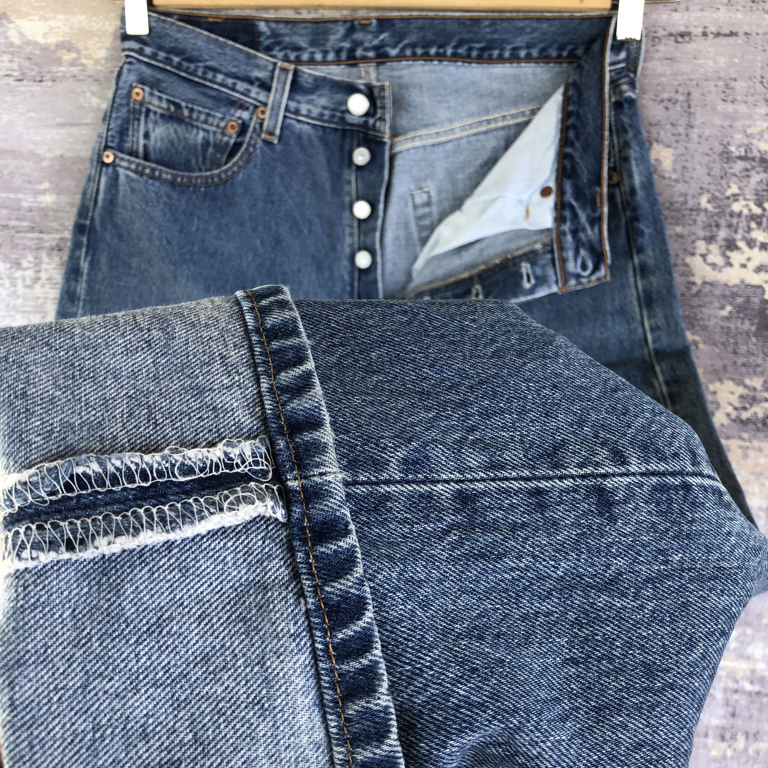 Levi's Vintage Levis 501 Jeans Sun Faded Blue Wash Levi's 501 Denim Size US 30 / EU 46 - 8 Thumbnail