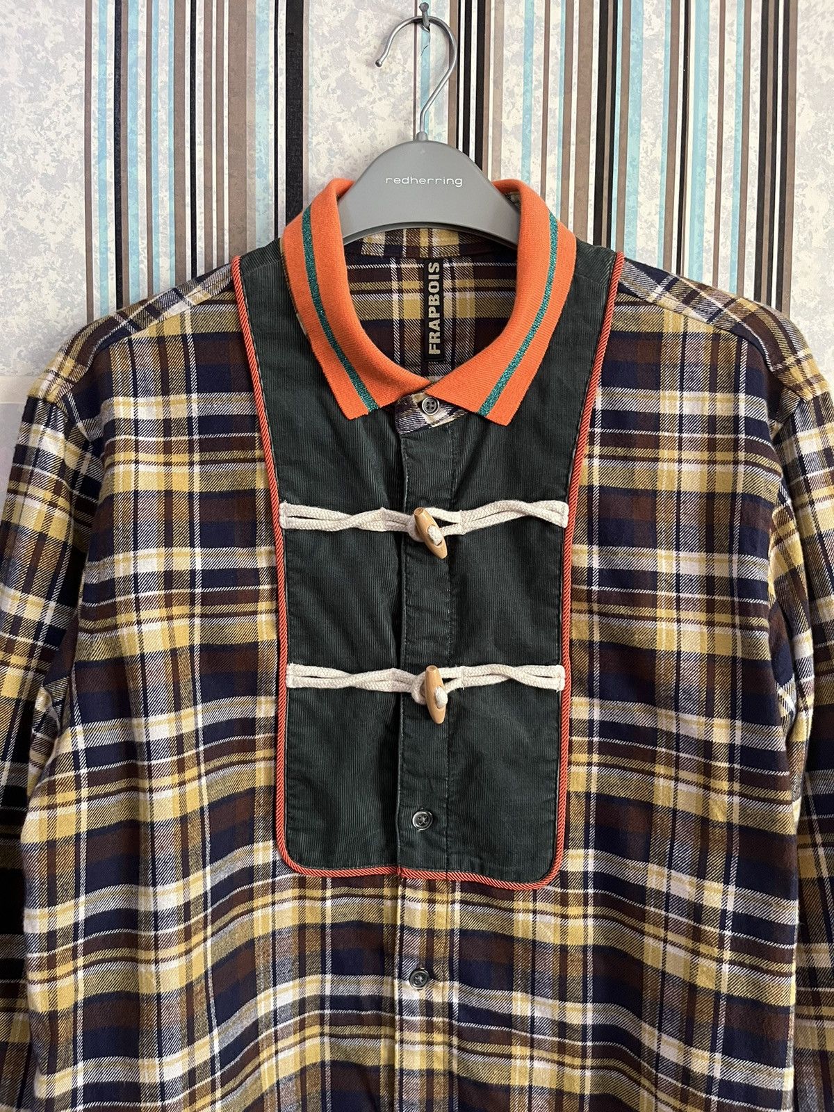 Issey Miyake Frapbois cheongsam corduroy checked #A2 Size US M / EU 48-50 / 2 - 3 Thumbnail