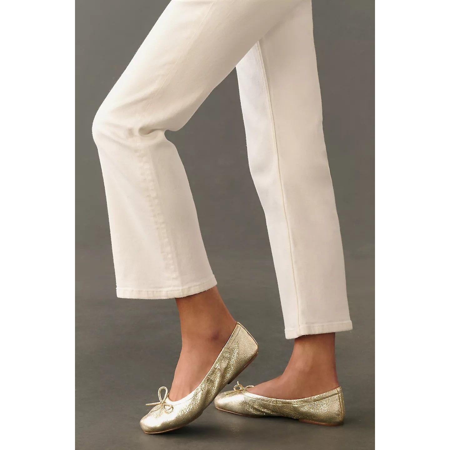 Anthropologie NWT Pilcro The Yaya Mid-Rise Crop Flare Jeans $148 WHITE 23T Size 23" - 2 Thumbnail