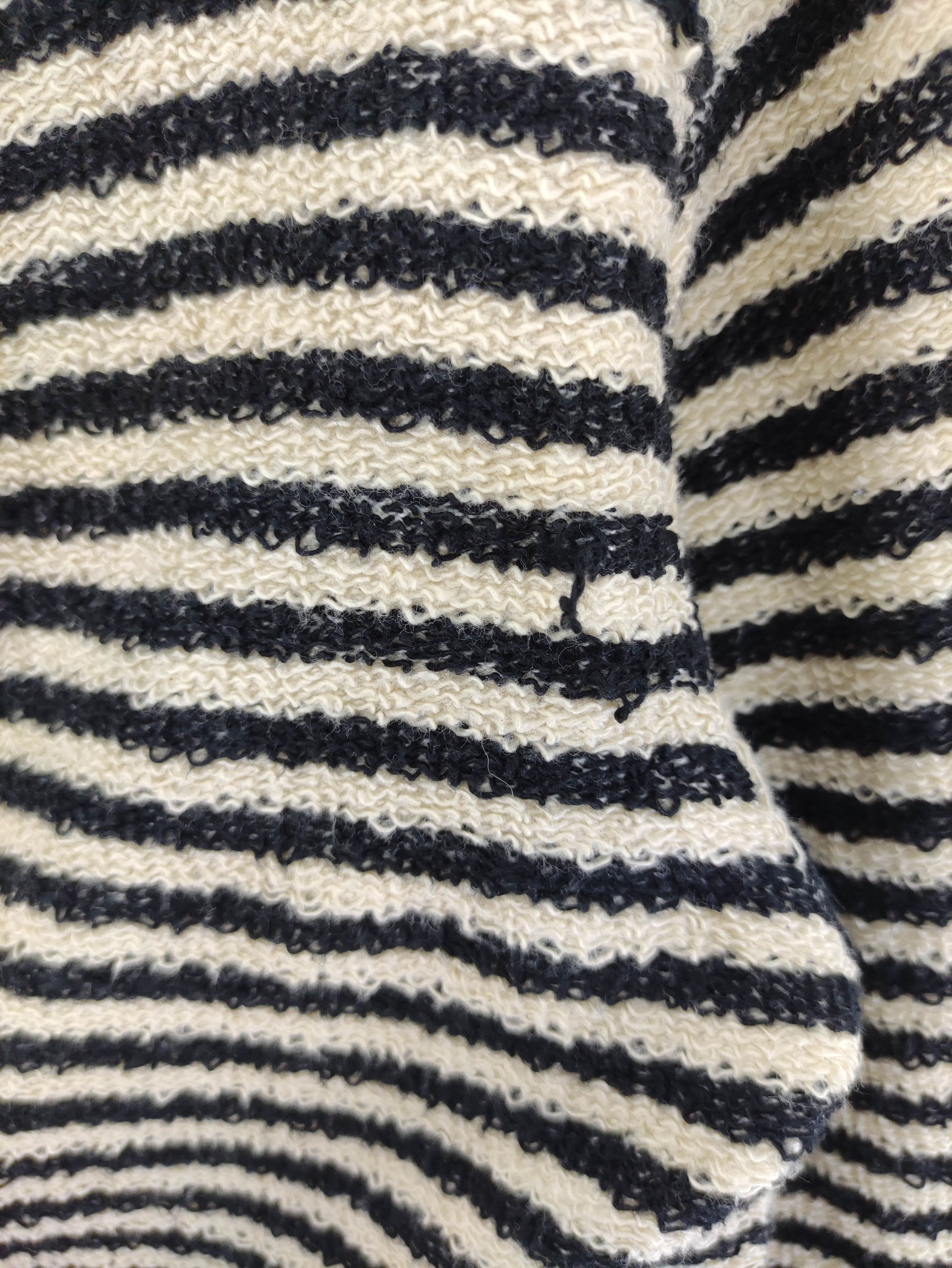 Japanese Brand Vintage Diffeducation Shawl Collar Stripe Cardigan Size M / US 6-8 / IT 42-44 - 3 Thumbnail
