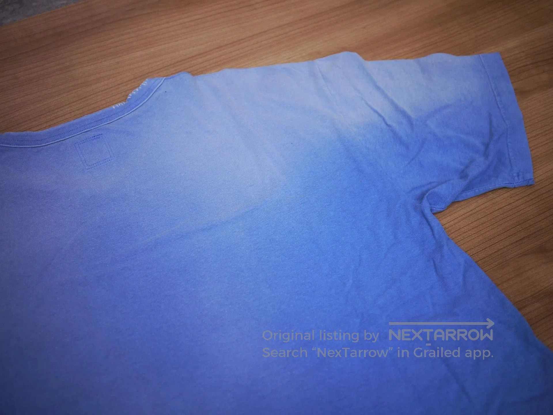 Visvim Blue Gradient Indigo Camping Trading Post T-Shirt. Size US XL / EU 56 / 4 - 8 Thumbnail