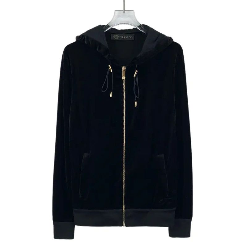 Versace Versace Black Women's Jacket with Hoodie 0089 Size S / US 4 / IT 40 - 1 Thumbnail