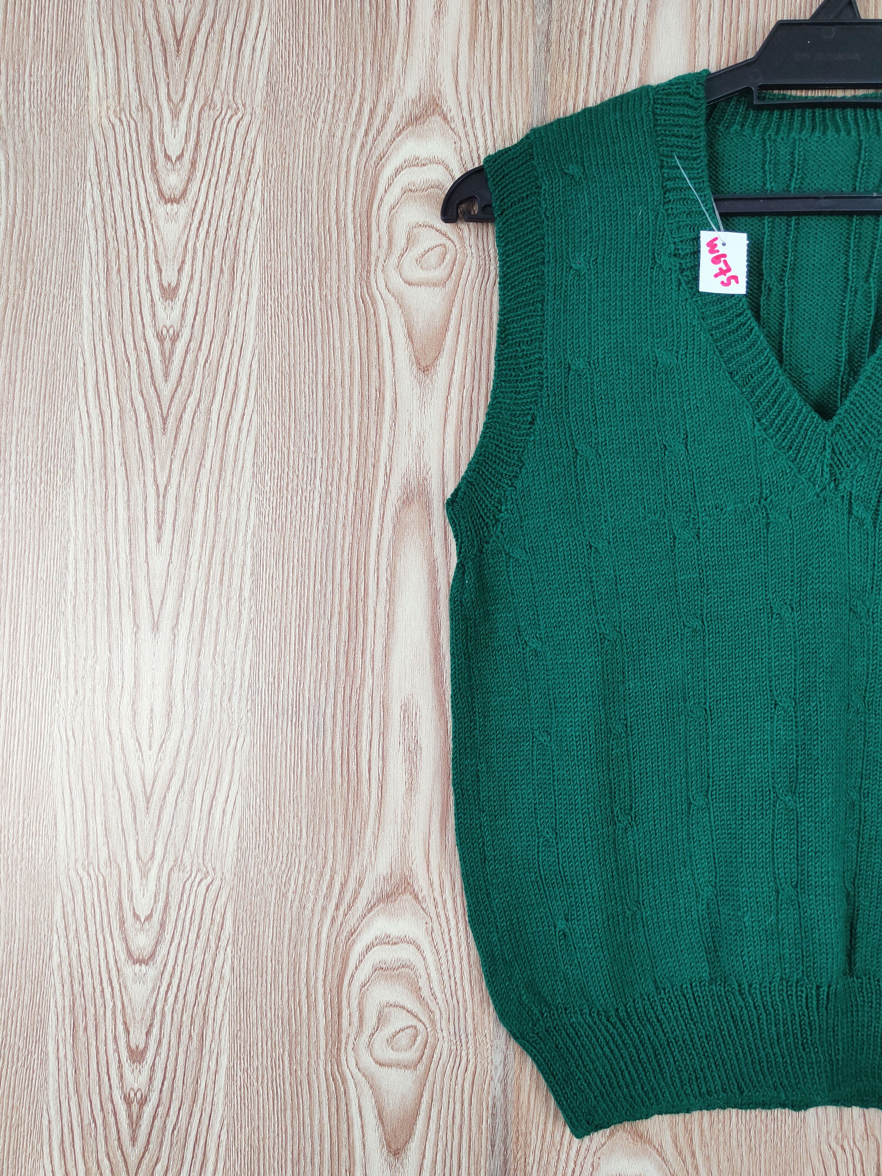 Homespun Knitwear × Japanese Brand × Vintage Japanese Brand Green Knitwear Vests #W675 Size XS / US 0-2 / IT 36-38 - 3 Thumbnail