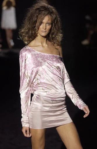 Gucci Gucci Tom Ford SS2003 Runway Pink Cherry Blossom Mini Dress Size S / US 4 / IT 40 - 2 Thumbnail