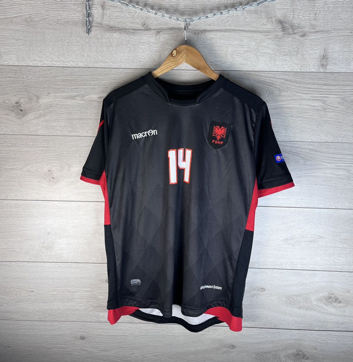 Macron Men’s soccer jersey macron Albania 🇦🇱 #14 Xhaka size L Size US L / EU 52-54 / 3 - 2 Thumbnail
