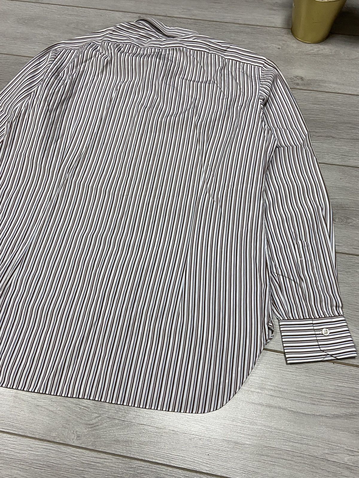 Kiton Vintage Kiton Striped Shirt Button Up Italy Size US XL / EU 56 / 4 - 9 Thumbnail