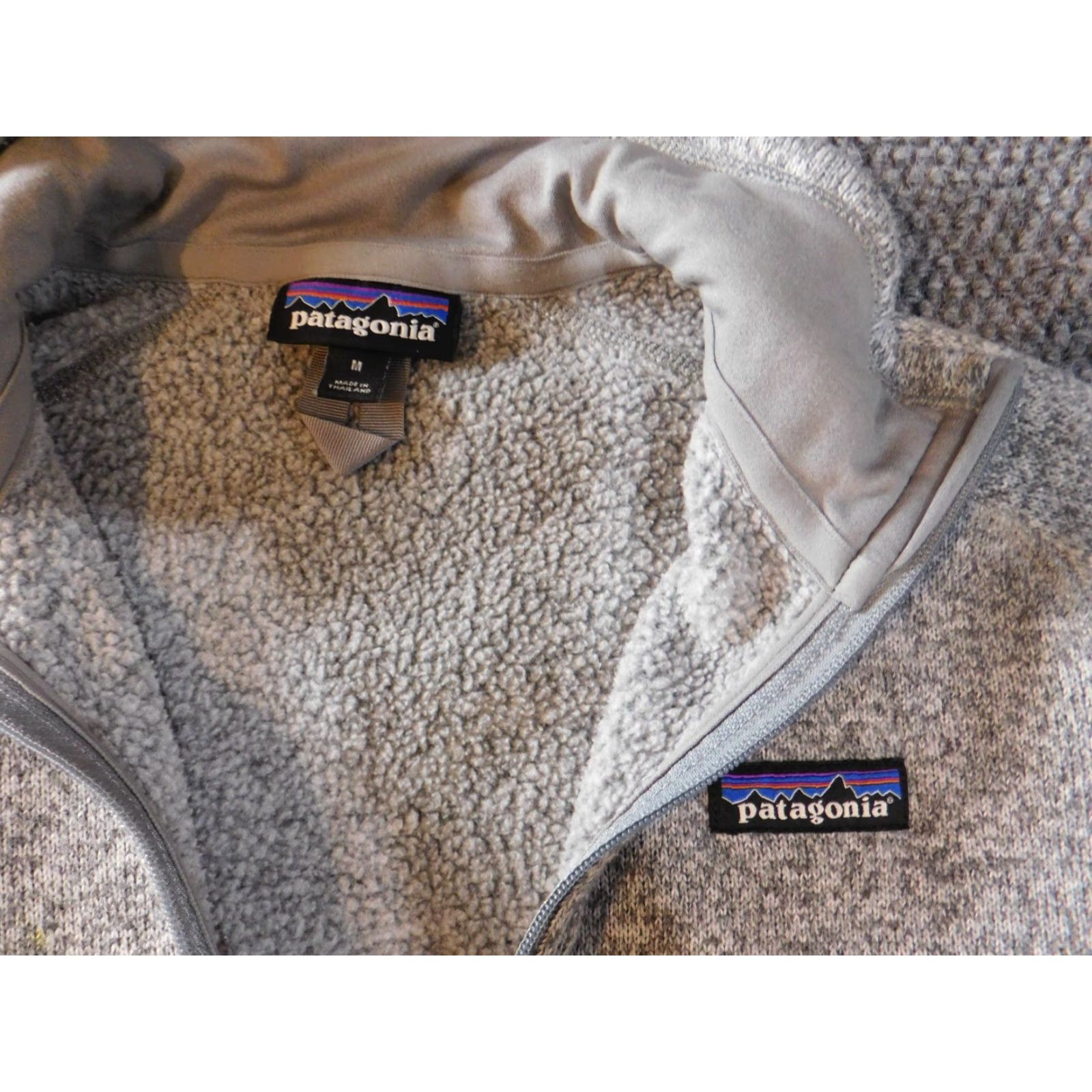 Patagonia Patagonia Sweater Women M Gray Pullover 1/4 Zip Fleece Outdoor Raglan Sleeve Logo Pocketed Regular Knit Open-Knit"} Size M / US 6-8 / IT 42-44 - 5 Thumbnail