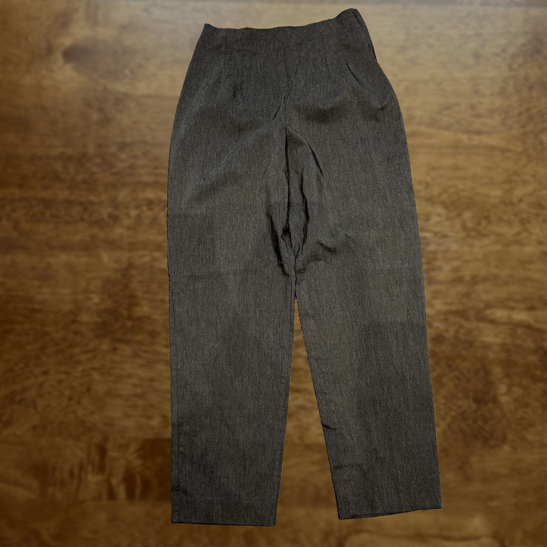 Vintage Fashion Bug Petite Womens 8P Gray Pants Dress Slacks Straight Leg Career Work Size 30" / US 8 / IT 44 - 1 Thumbnail