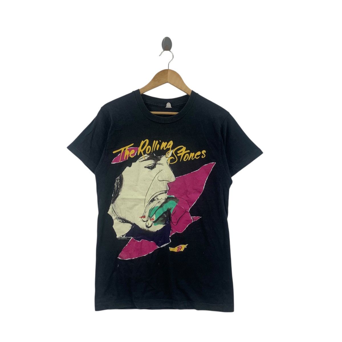 Band Tees Vintage THE ROLLING STONES x ANDY WARHOL 1990 Tour Tee Shirt Size US S / EU 44-46 / 1 - 3 Thumbnail