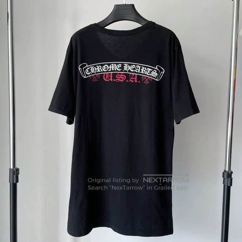 Chrome Hearts CHROME HEARTS Size L Black scroll USA limited V-neck short Size US L / EU 52-54 / 3 - 2 Thumbnail
