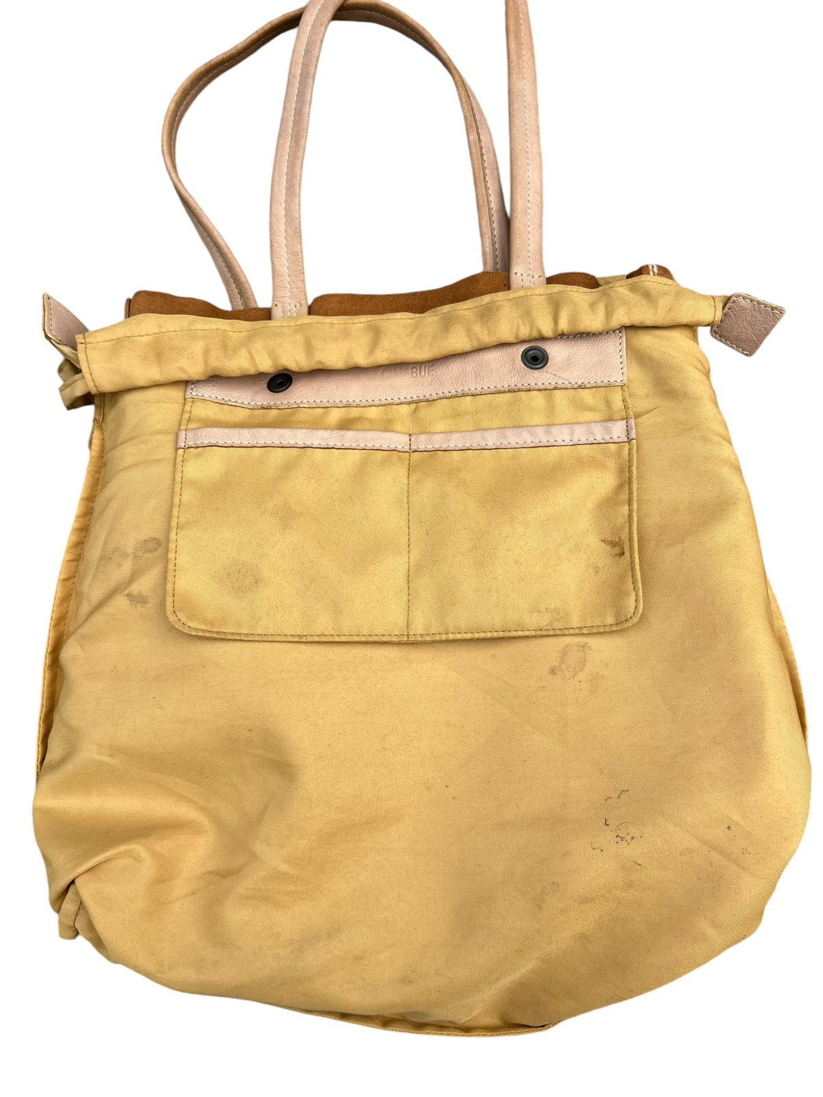 Japanese Brand × Leather Vintage CIMABUE Japan Fade Patina Leather Tote Bag Size ONE SIZE - 20 Thumbnail