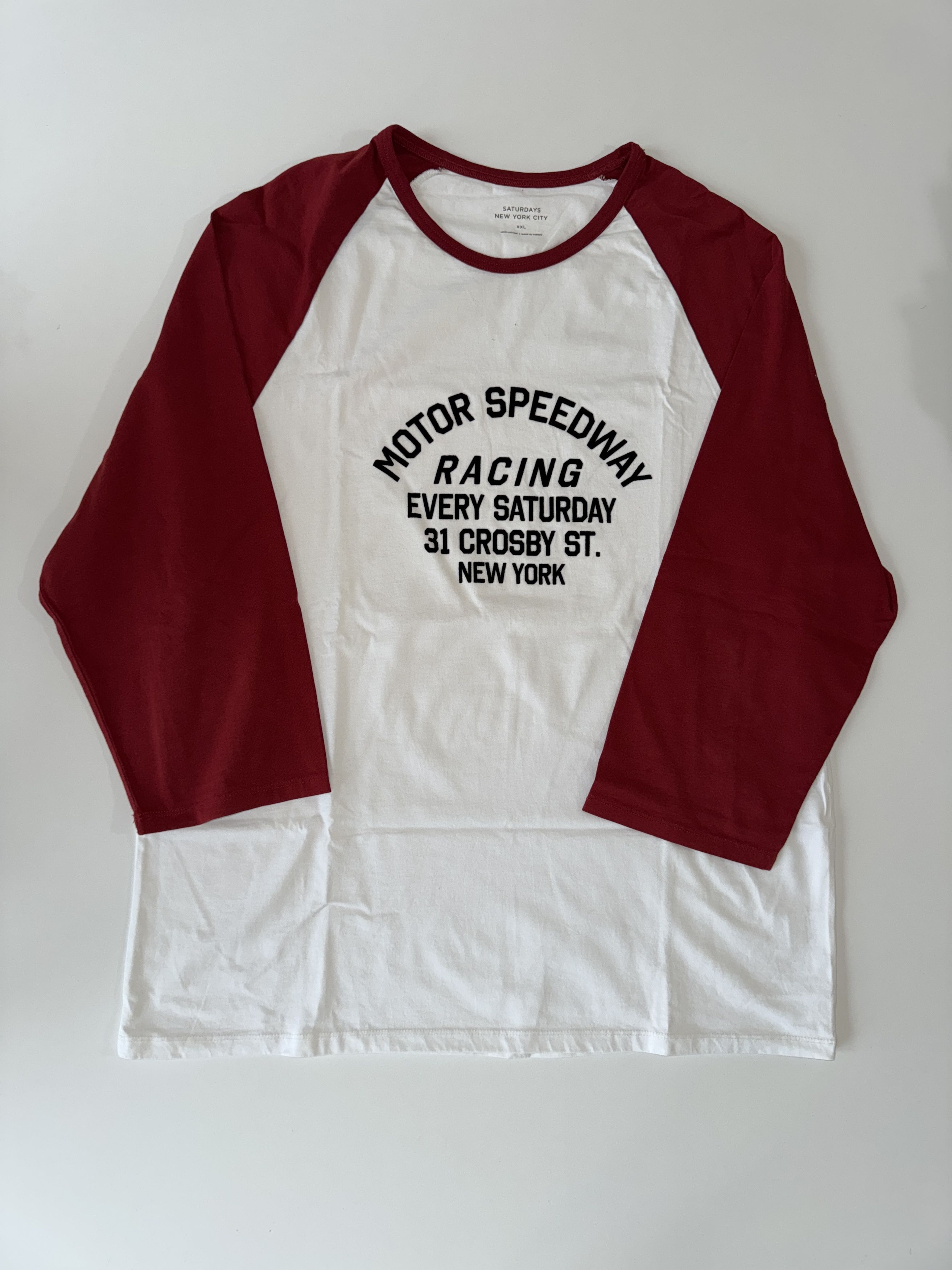 Saturdays NYC Saturdays NYC White & Red Speedway T-Shirt Size US XXL / EU 58 / 5 - 2 Thumbnail