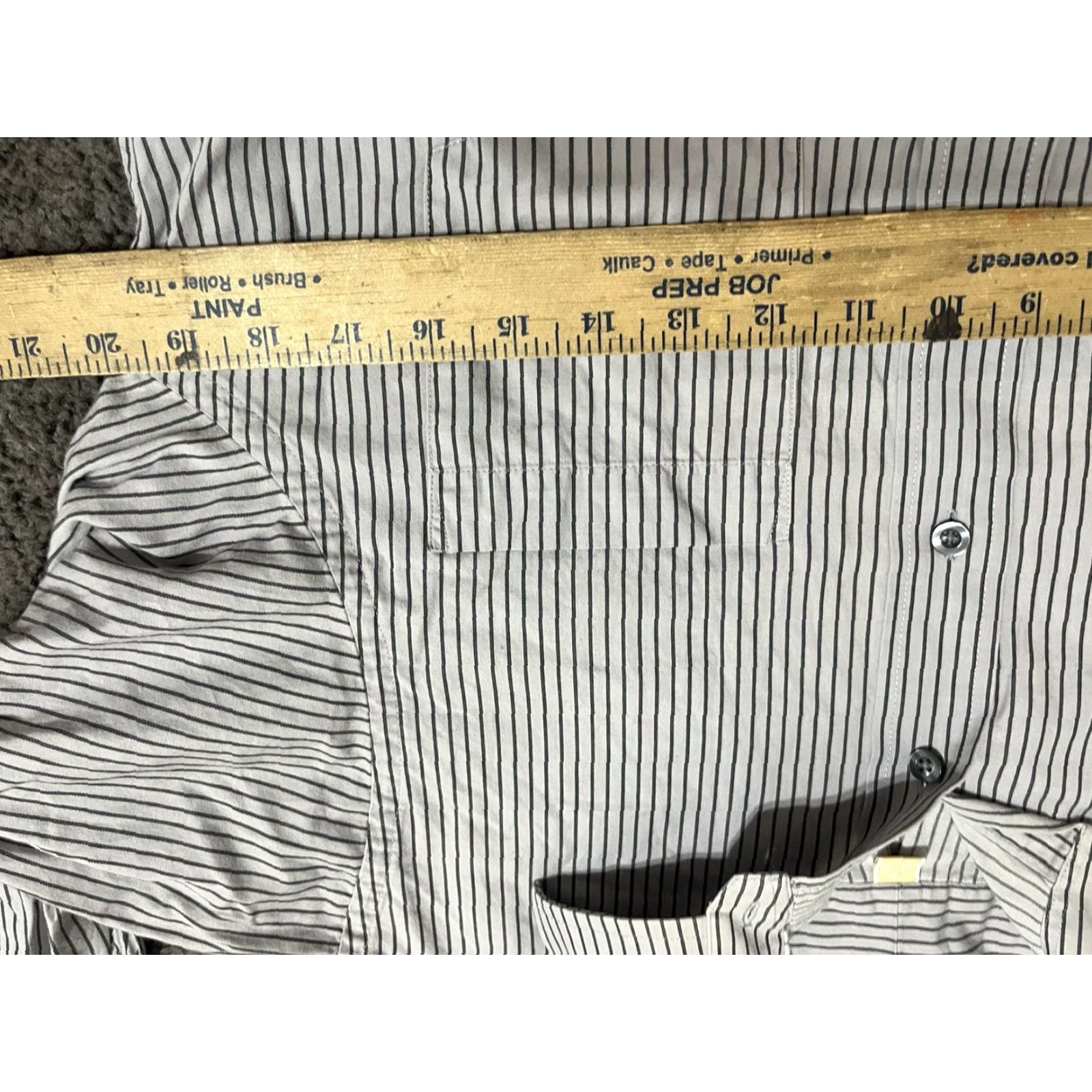 Michael Kors Michael Kors Dress Shirt Striped Gray 15-32/33 Button Shirt 100% Cotton Size 40R - 5 Thumbnail
