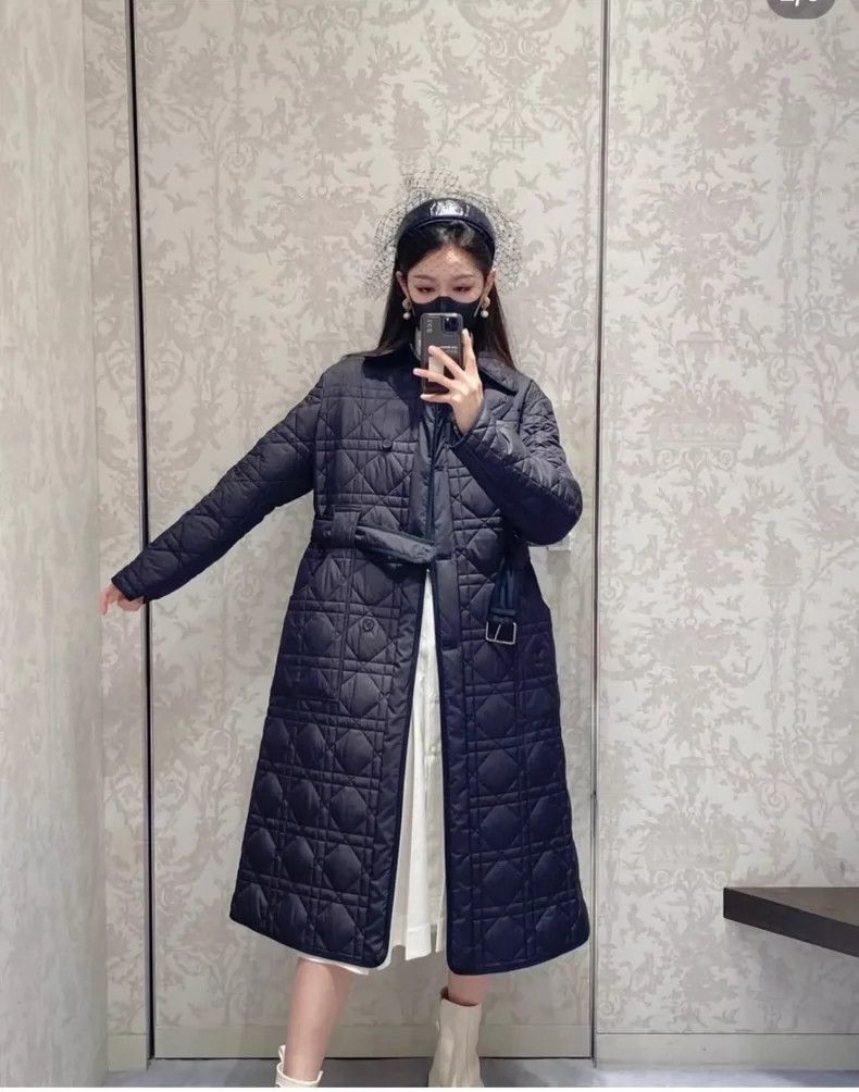 Dior Dior Black rattan checkered long cotton jacket 2504-Nextarr Size XS / US 0-2 / IT 36-38 - 9 Thumbnail