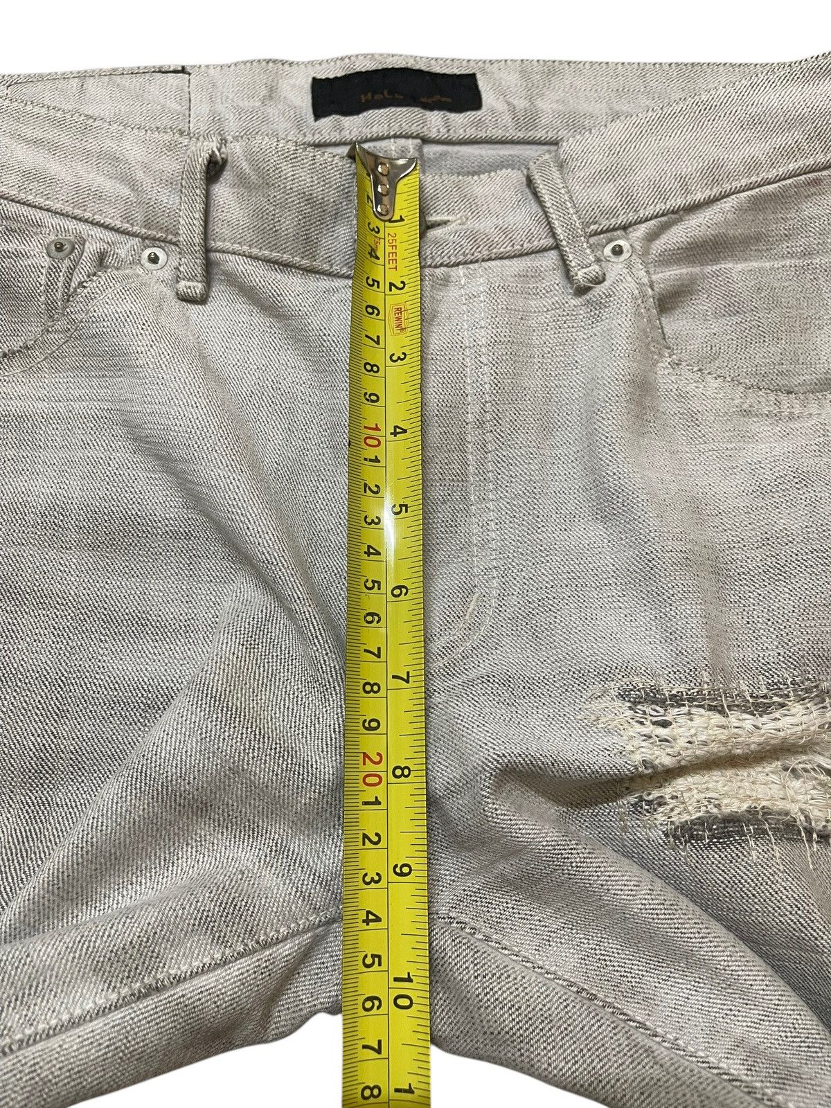 14th Addiction Vintage Japanese Helb Mud Faded Wash Distress Patches Jeans Size US 31 - 18 Thumbnail