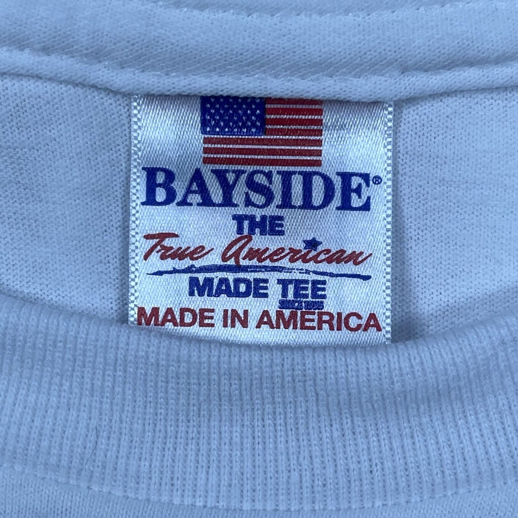 Vintage Bayside T-Shirt Mens L White Trump 2020 CrewNeck Short Sleeve Logo Made in USA Size L / US 10 / IT 46 - 7 Thumbnail
